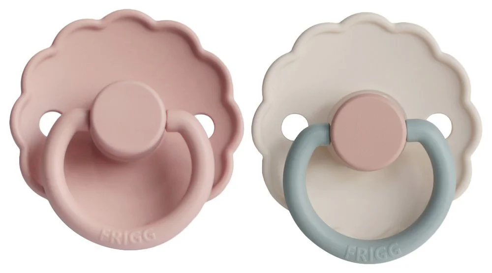 Set 2 suzete rotunde din latex FRIGG Daisy Blush & Cotton Candy (6-18 luni) foto
