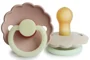 Set 2 suzete rotunde din latex FRIGG Daisy Blush Night & Cream Night (6-18 luni) foto