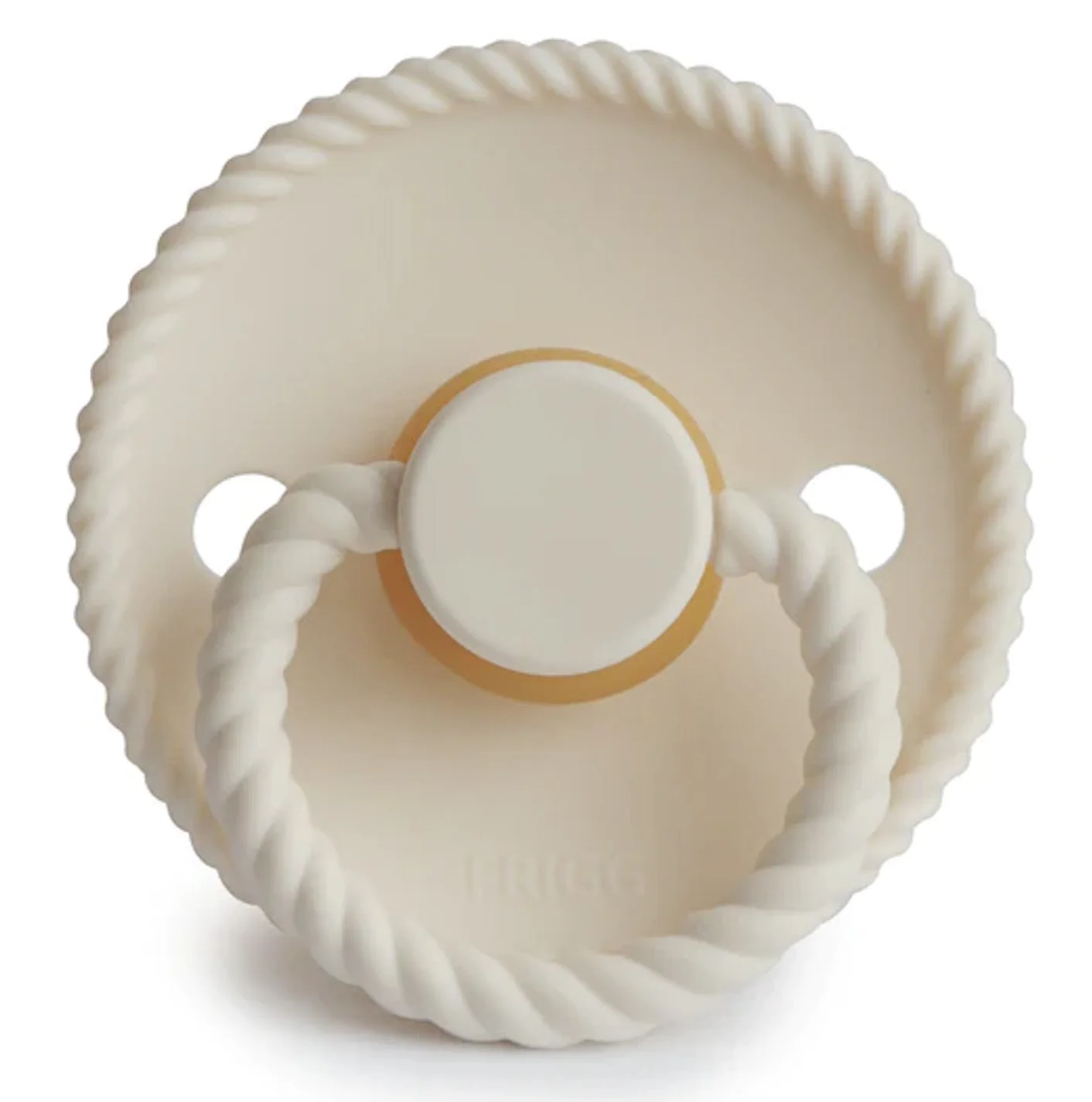 Suzeta rotunda din latex FRIGG Rope Cream (0-6 luni) foto