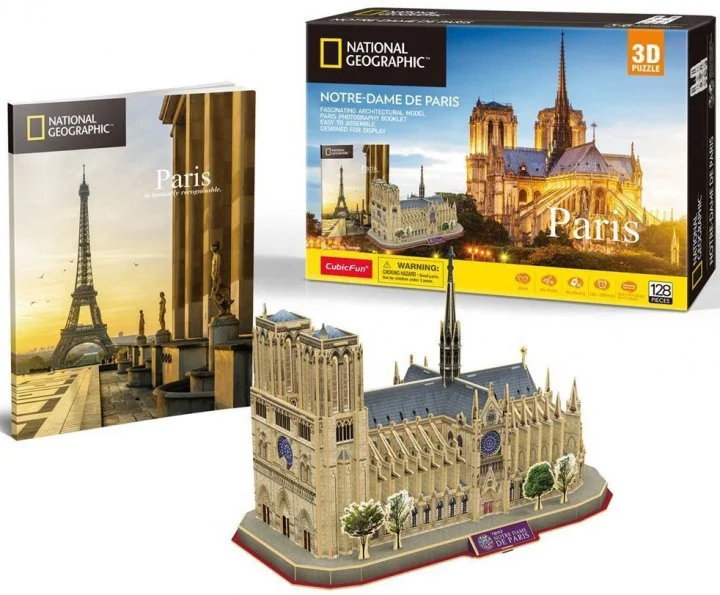 image for Puzzle 3D CubicFun Notre-Dame de Paris 128 piese foto