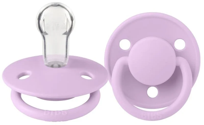 Suzeta rotunda BIBS De Lux Violet Sky din silicon (0-36 luni) foto