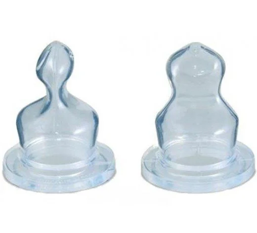 Tetina ortodontica din silicon Canpol cu flux mediu (6+ luni), 2 buc.