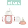 Biberon de invatare 2 in 1 Beaba Old Pink (12+ luni), 210 ml