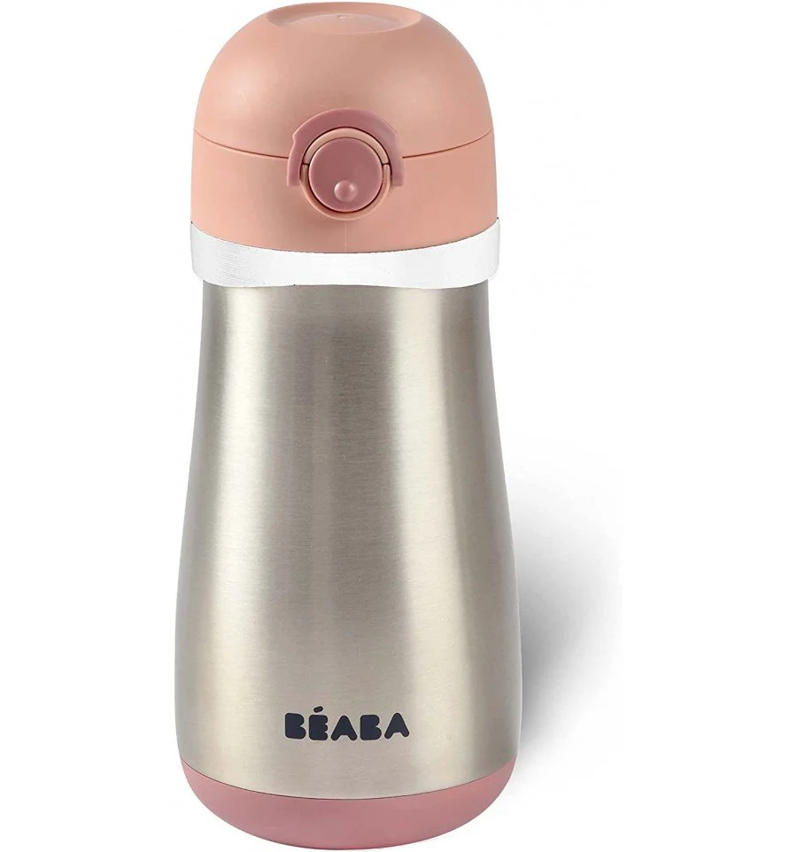 image for Canuta-termos din inox Beaba Old Pink (18+ luni), 350 ml foto