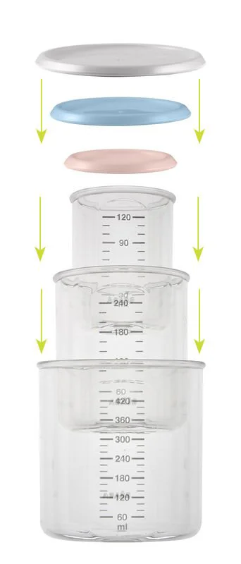 Набор из 3 контейнеров для хранения Beaba из тритана 120/240/420 мл
