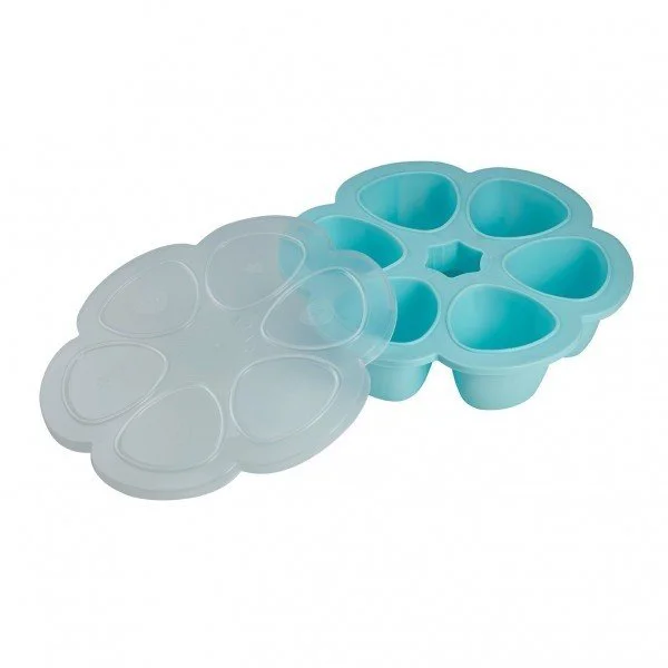 Recipient ermetic din silicon pentru mai multe portii Beaba Blue