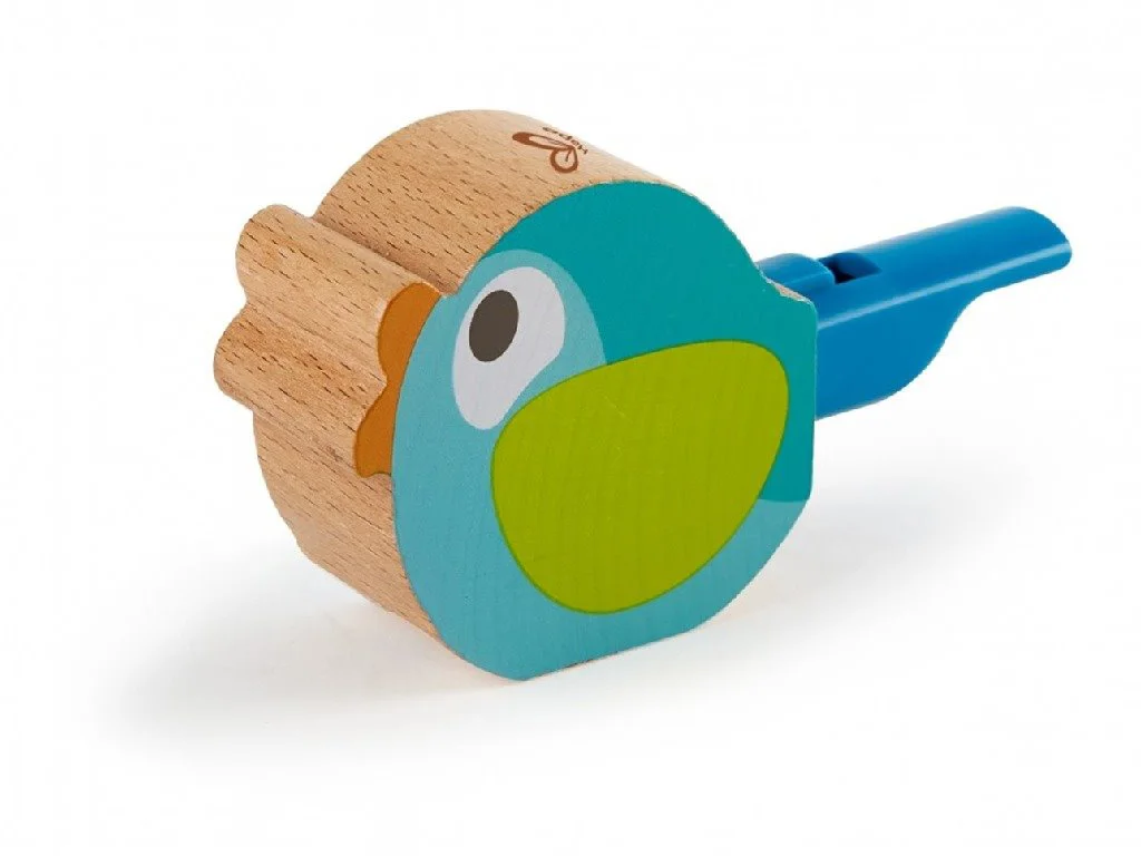 Jucarie din lemn Hape Turquoise Bird Whistle