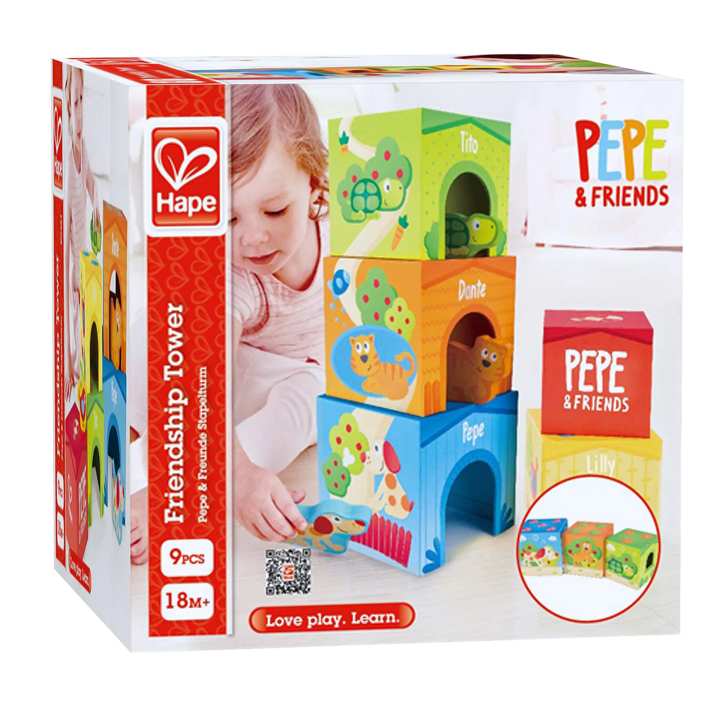 image for Jucarie Piramida Hape Turnul prietenilor foto