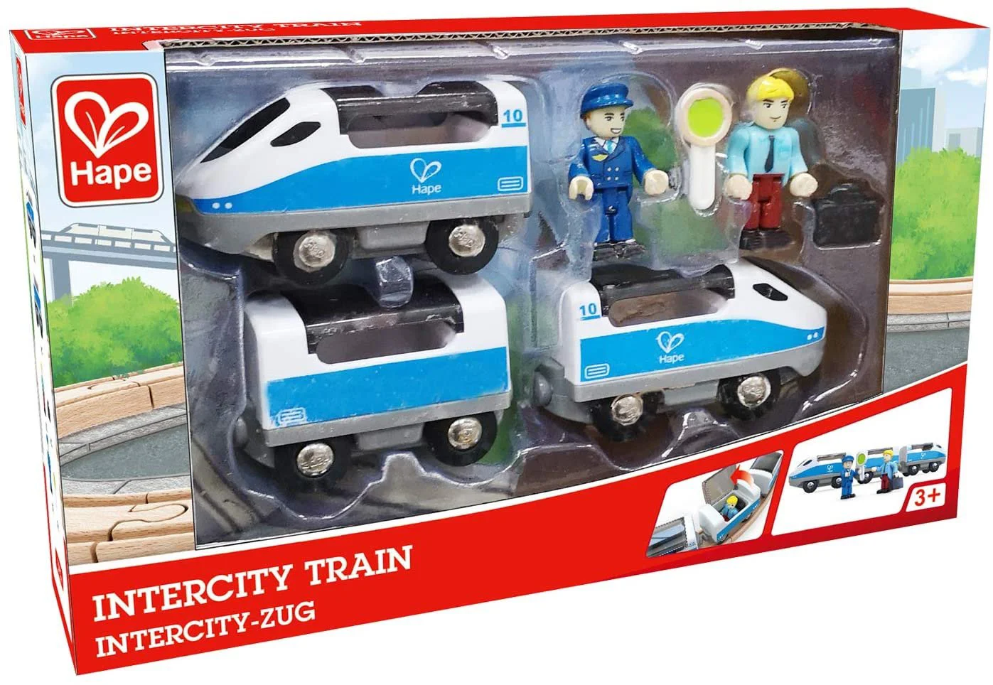 Jucarie din lemn Hape Tren interurban foto