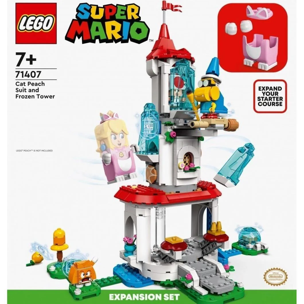 LEGO Super Mario Cat Peach Suit and Frozen Tower Expansion Set