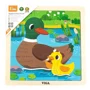 Деревянный пазл с крупными деталями Viga Toys Утка, 9 элементов