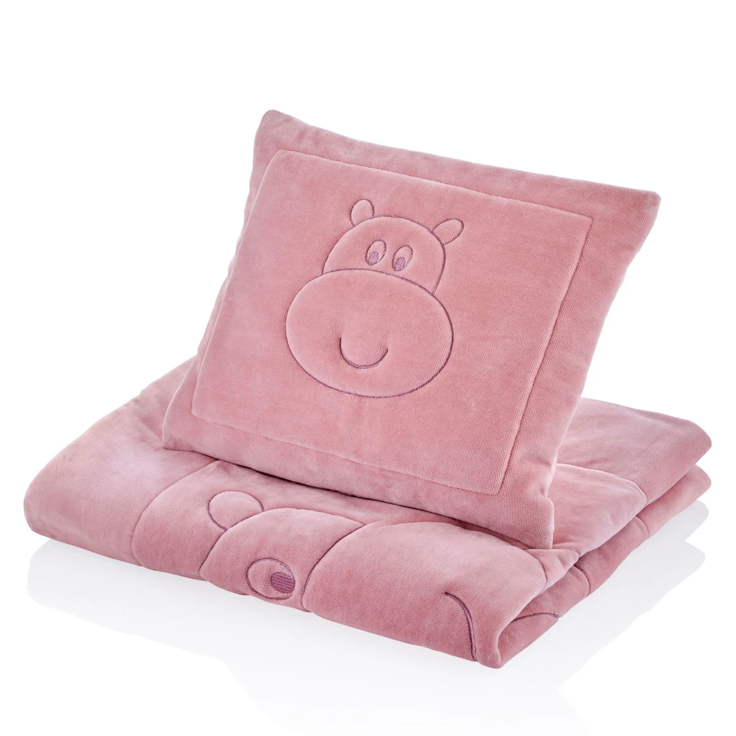 image for Комплект плюшевой подушки и одеяла BabyJem Pink foto