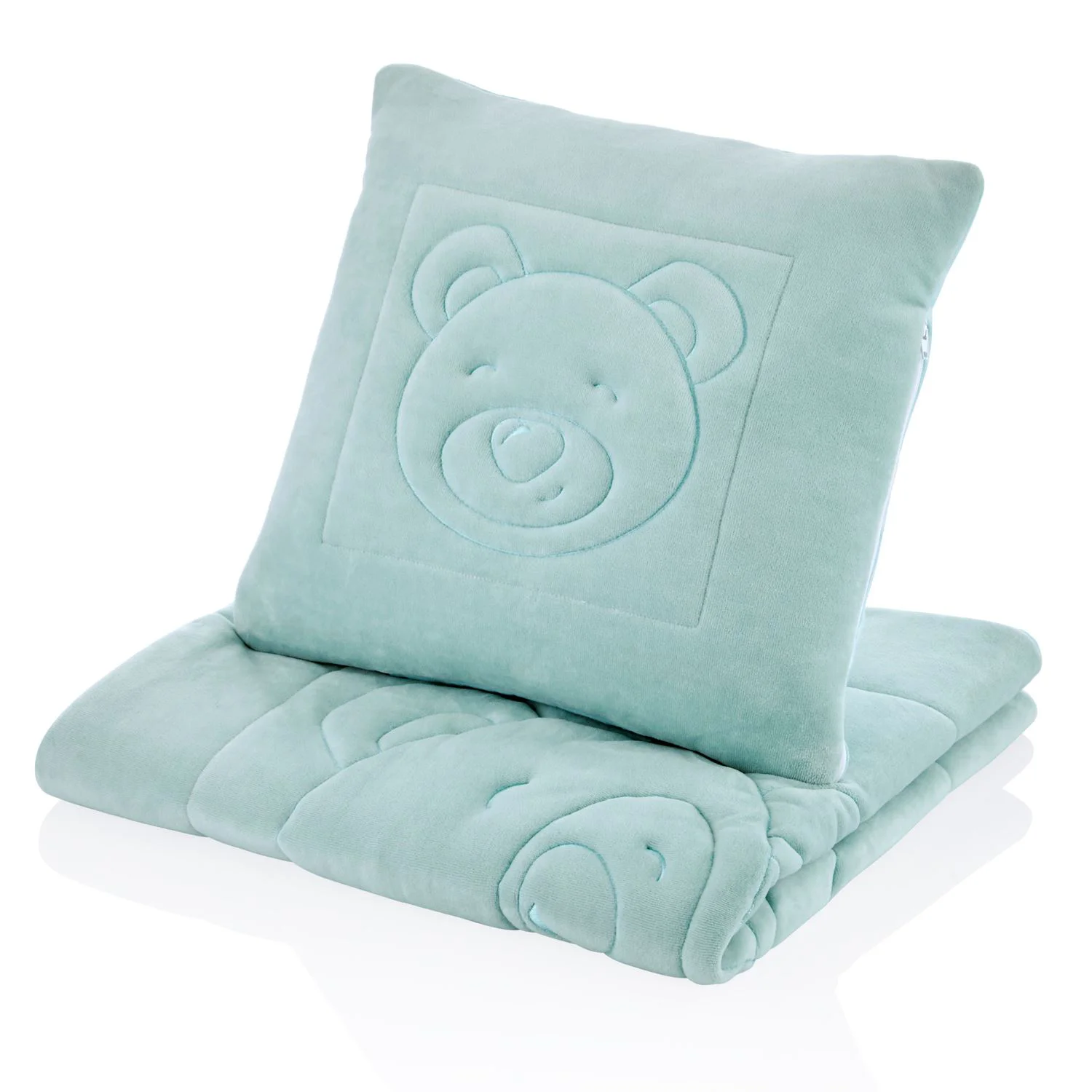 Комплект плюшевой подушки и одеяла BabyJem Green