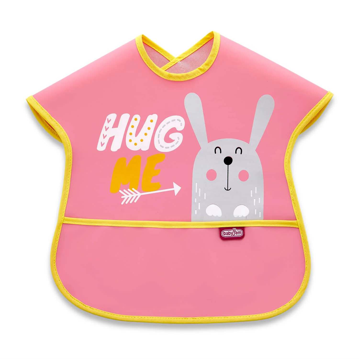 Нагрудник с карманом BabyJem Poly Large Bib Pink