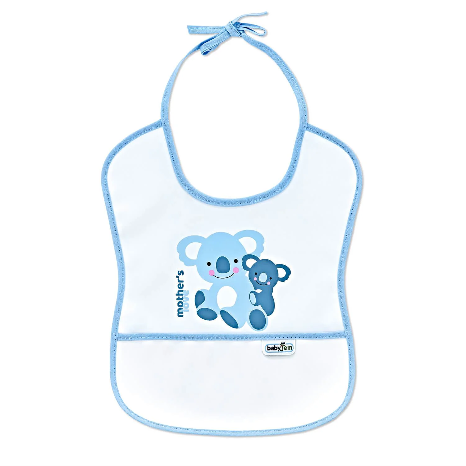 Baveta impermeabila BabyJem Poly Small Bib Albastra