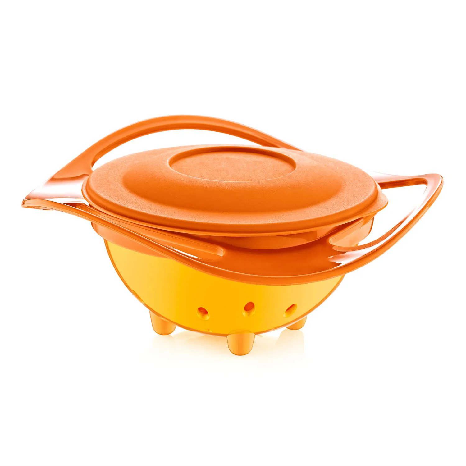 Многофункциональная миска с крышкой и вращением на 360 градусов BabyJem Amazing Bowl Orange