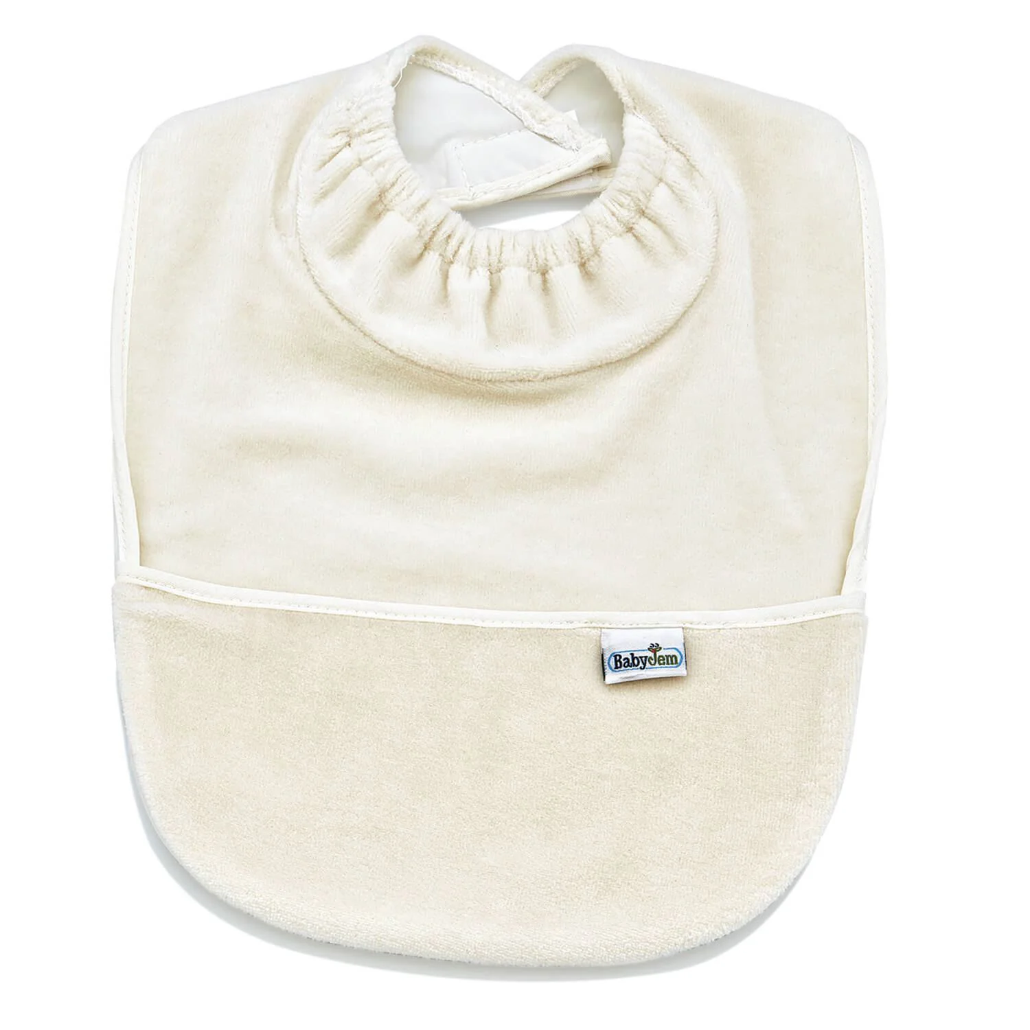 Нагрудник с карманом BabyJem Velvet Ecru