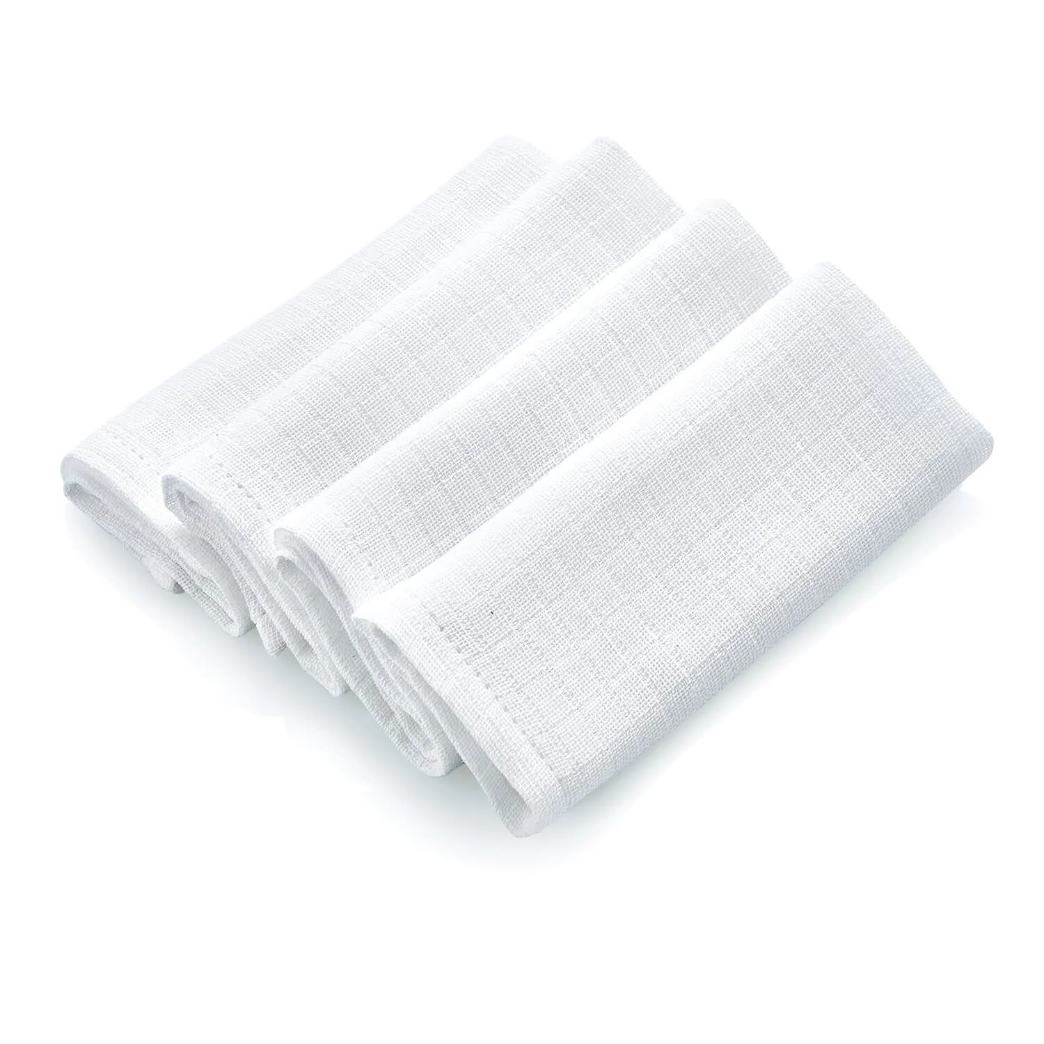 Set 4 prosopele din muselina BabyJem Albe, 25x29 cm foto