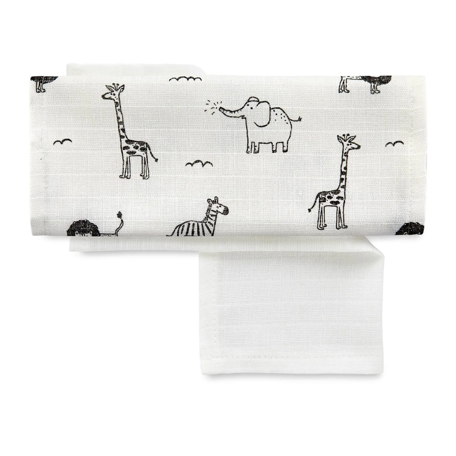 Set 4 prosopele din muselina BabyJem Zoo, 25x29 cm foto