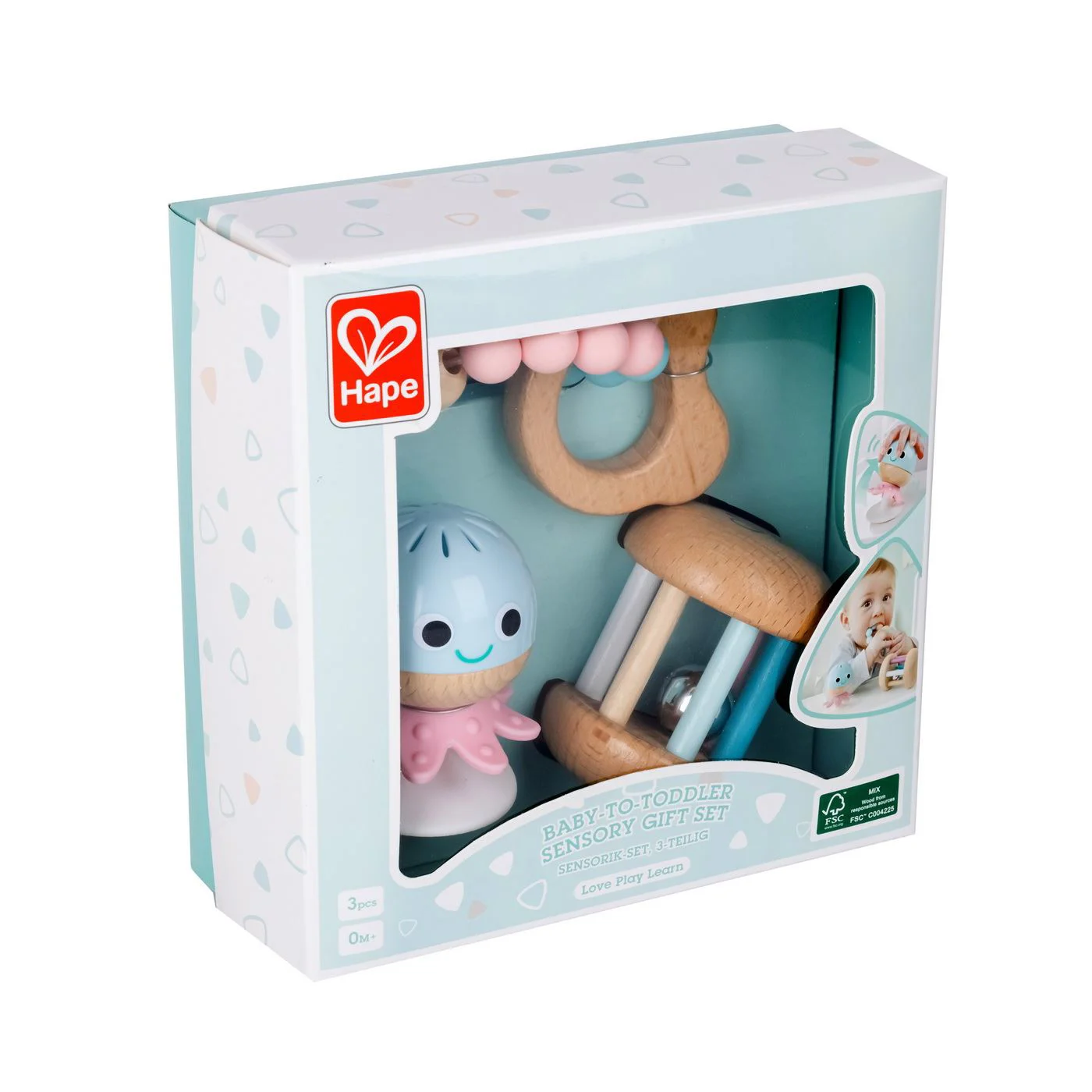 image for Набор Hape c деревянными погремушками и прорезывателем foto