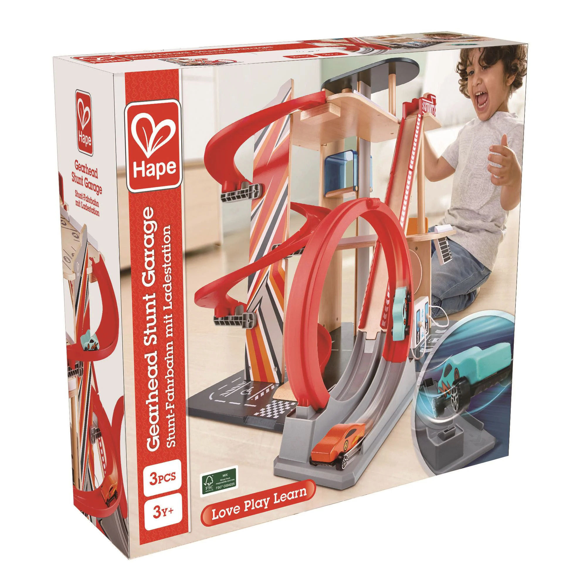 image for Игровой набор Hape Парковка деревянная, многоуровневая foto