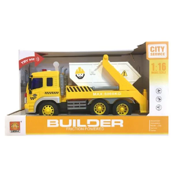 Masina cu inertie Wenyi Camion de gunoi cu lumina si sunet, 1:16 foto
