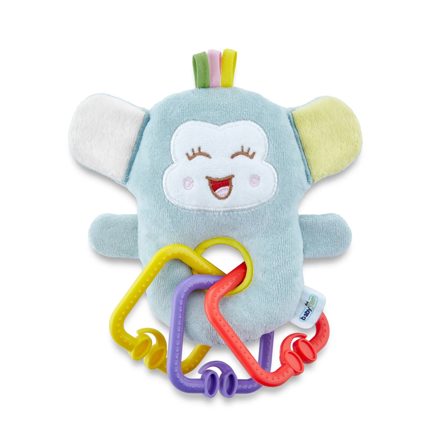 Jucarie din plus cu inele dentitie BabyJem Funny Monkey Albastra foto