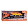 Camion transportator cu frictiune Wenyi cu barca, lumina si sunet, 1:16 foto