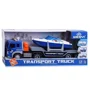 Camion transportator cu frictiune Wenyi cu barca, cu lumina si sunet, 1:16 foto