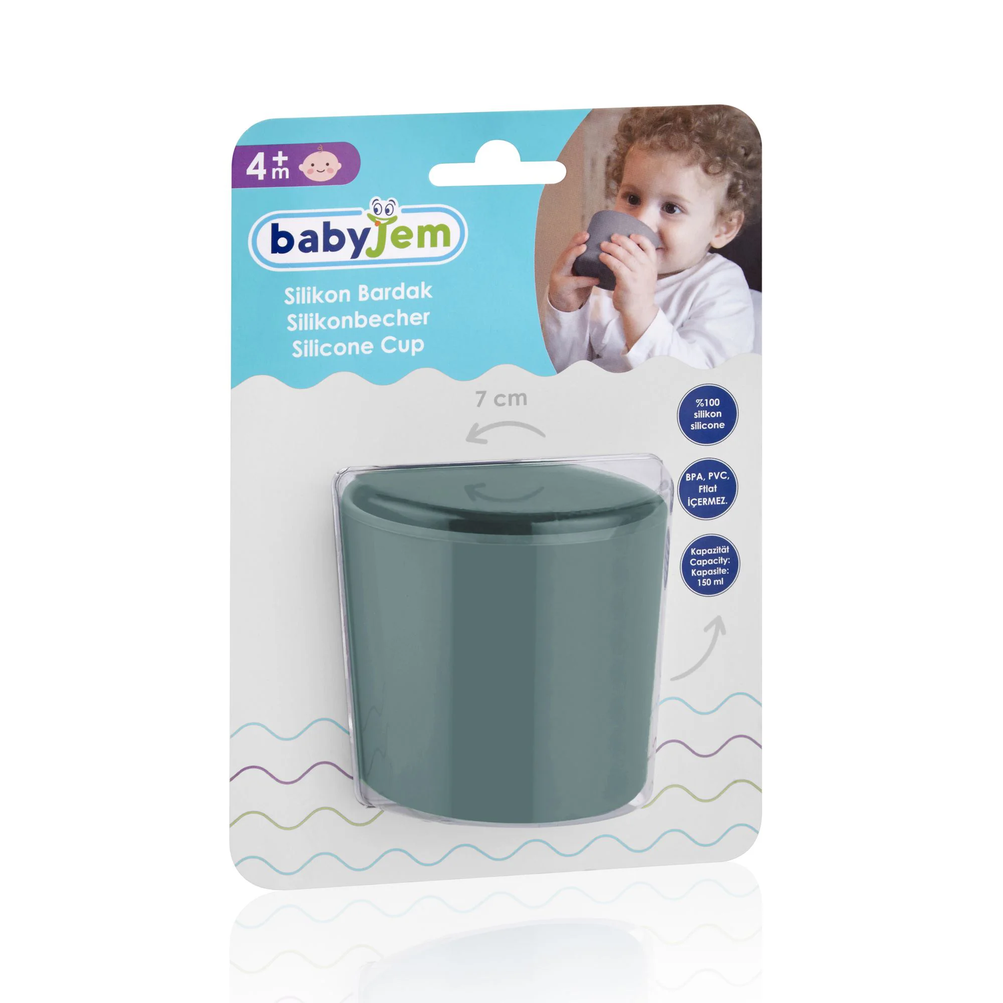 Силиконовая чашка BabyJem Mint