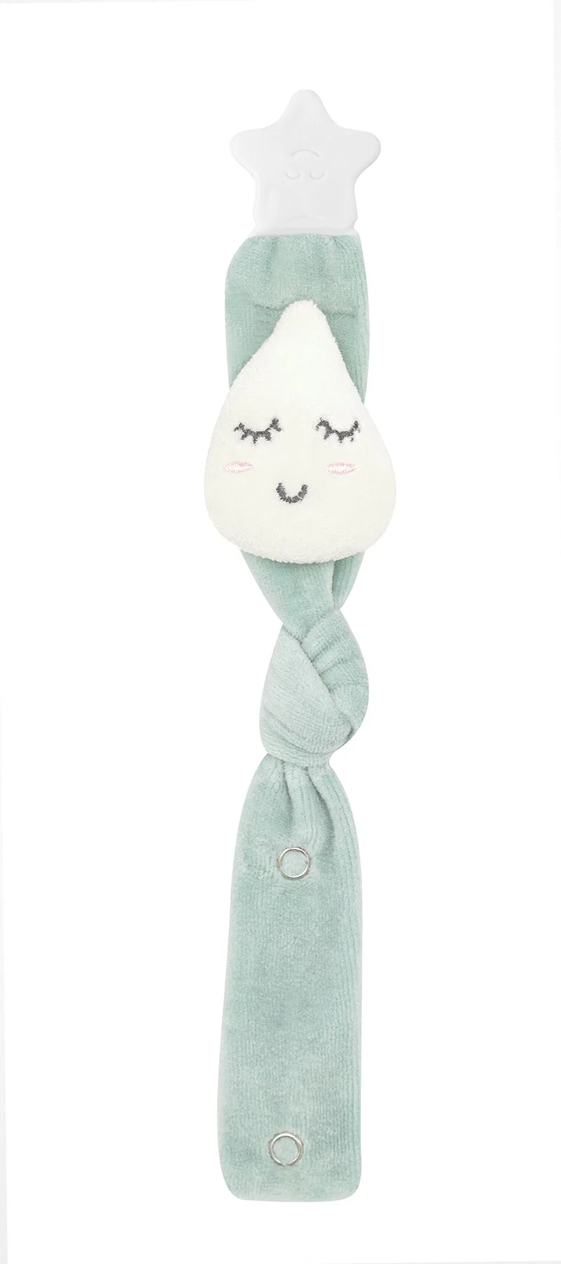 Цепочка для пустышки из ткани BabyJem Mint foto