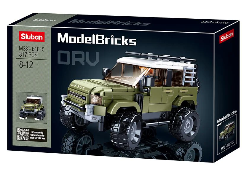 image for Конструктор Sluban Bricks Джип SUV, зеленый foto