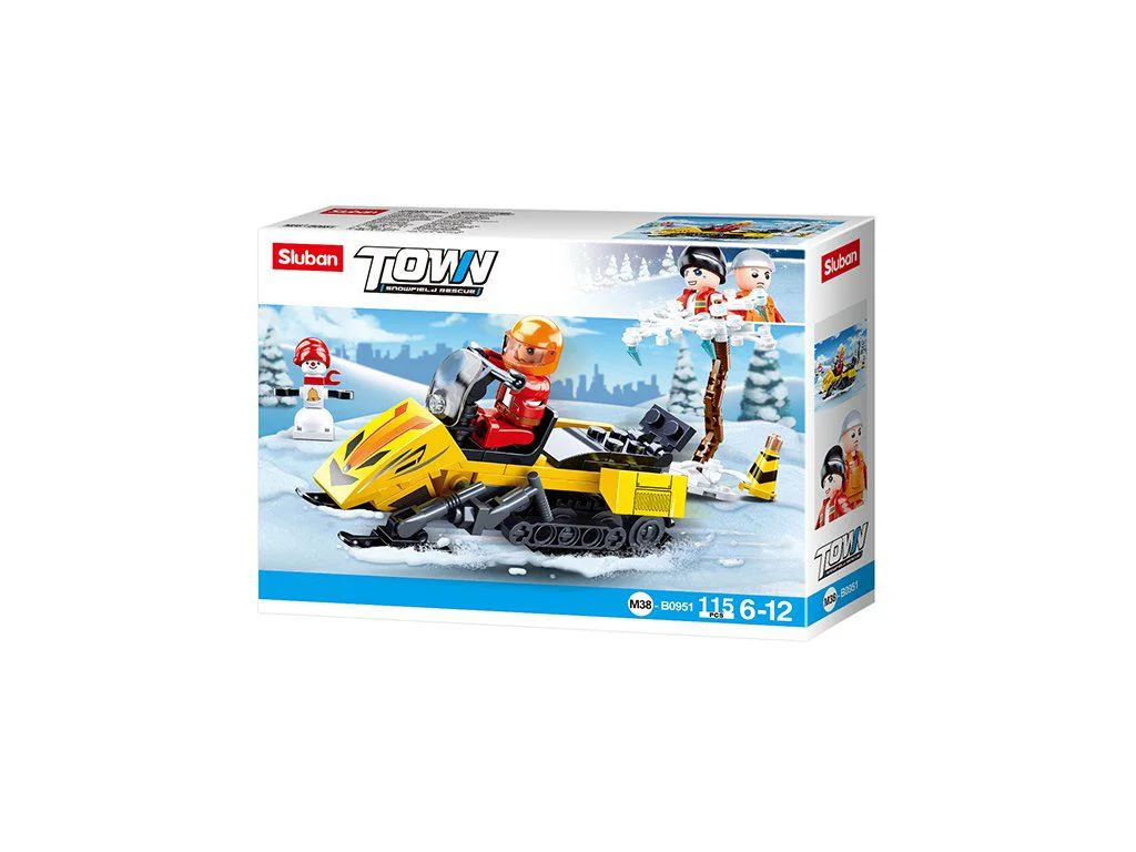 Constructor Sluban Town Snowfield Rescue Snow Mobil foto