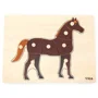 Puzzle Montessori cu butoane din lemn Viga Toys Cal