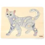 Puzzle Montessori cu butoane din lemn Viga Toys Pisica foto