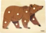 Пазл Монтессори c деревянными булавками Viga Toys Медведь