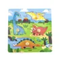 Puzzle cu manere din lemn Viga Toys Dinosauri