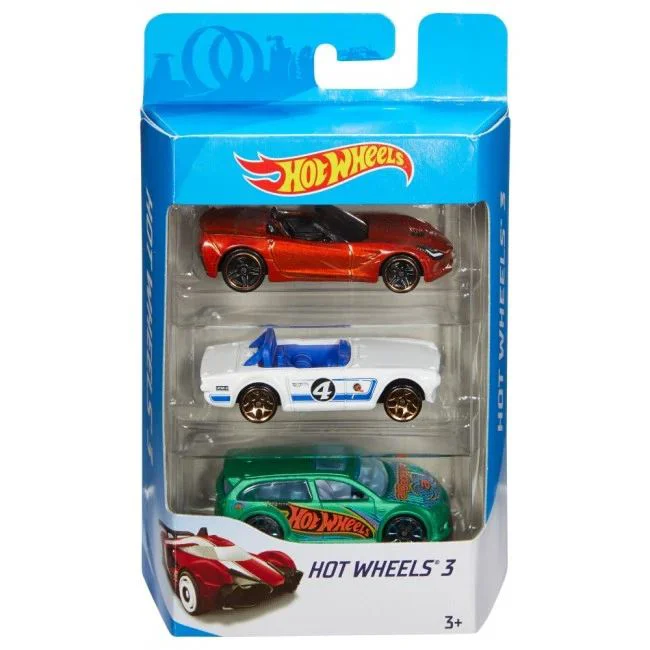 Set de joaca Hot Wheels cu 3 masinute