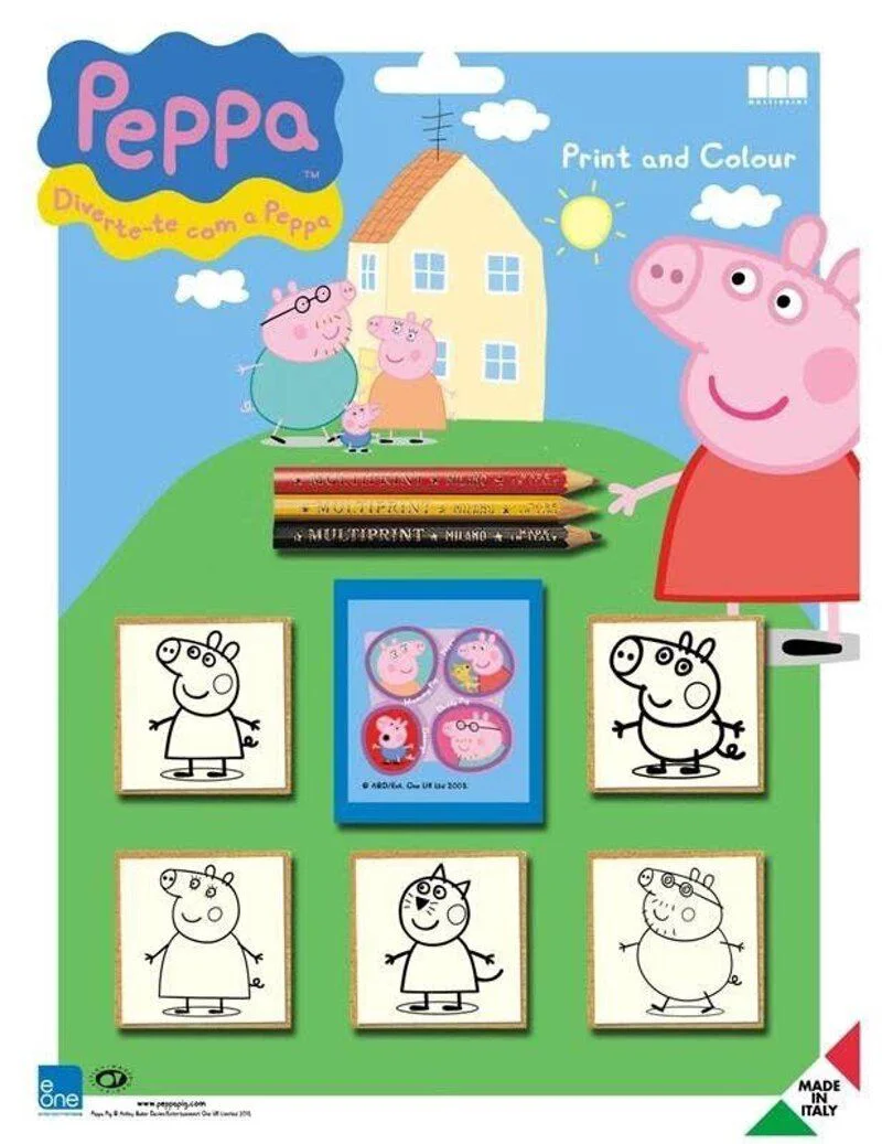 Set de creativitate Multiprint Peppa Pig, 5 stampile