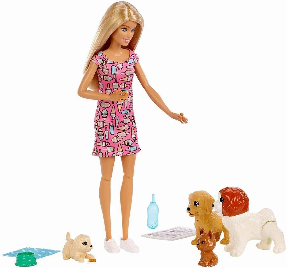 Set Barbie cu catelusi foto