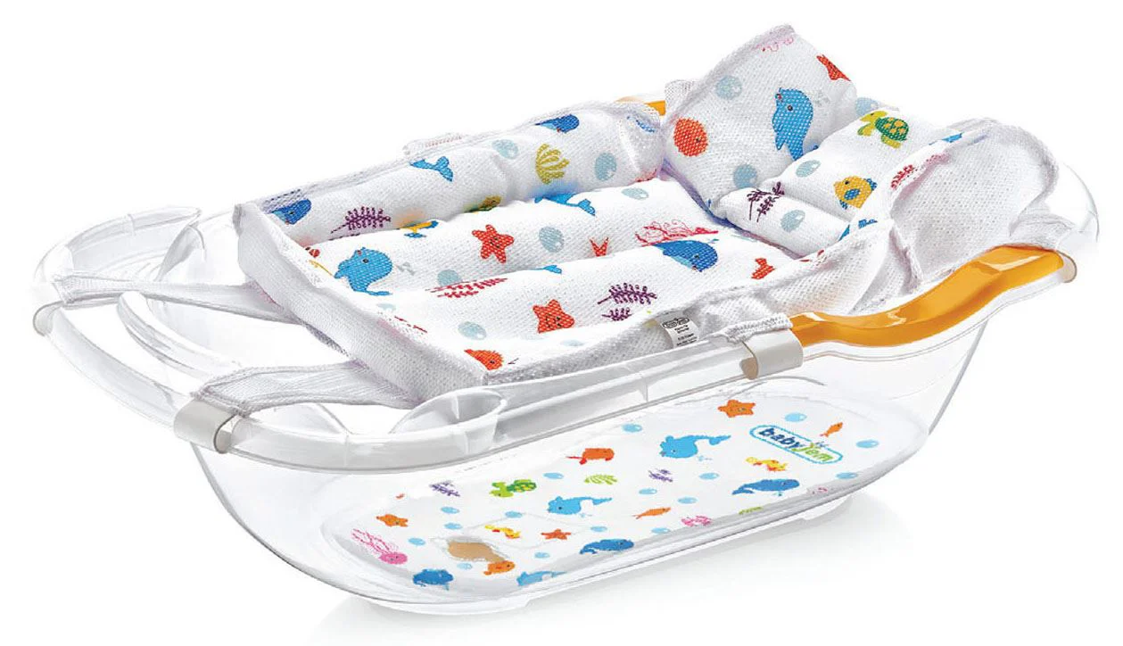 Hamac din spuma pentru cadita BabyJem Ocean Baby Alb foto