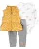 Carter's Set 3 piese Vesta, body si pantaloni Buline