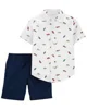 Carter's Set 2 piese Camasa si pantaloni scurti Masini foto