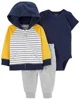 Carter's Set 3 piese Hanorac, body si pantaloni Colorblock foto
