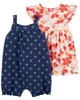 Carter's Set 2 piese Salopeta si rochita Flori foto