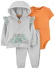 Carter's Комплект 3 в 1 - кофта с капюшоном, боди и штаны foto