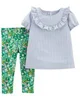 Carter's Set 2 piese Tricou si pantaloni Dungi