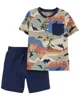 Carter's Set 2 piese Tricou si pantaloni scurti Dinozauri foto