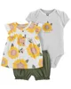 Carter's Set 3 piese Body, tricou si pantaloni scurti Floarea Soarelui foto