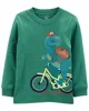 Carter's Bluza Dinozaur cu bicicleta foto